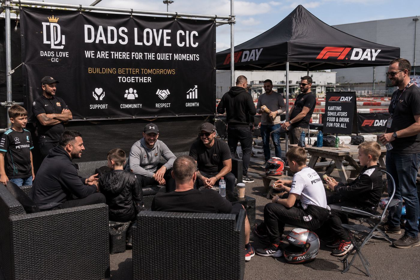 Vision: Dads Love CIC F1 experience day with fathers and children