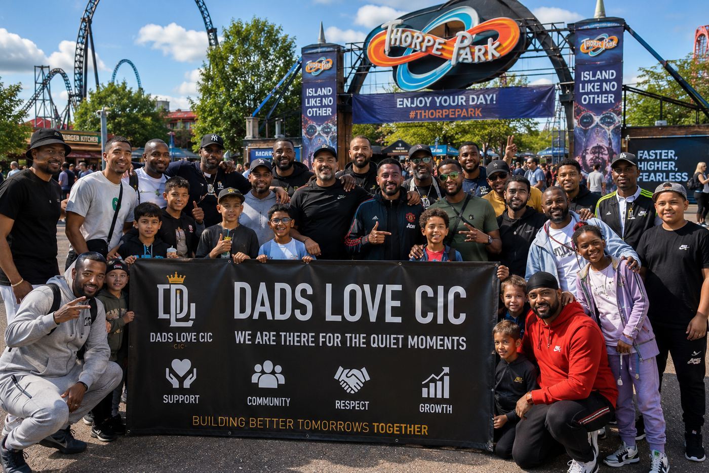 Vision: Dads Love CIC group day out at a theme park